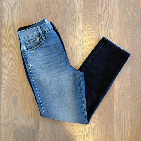 Frame Le Sylvie Slender Straight Leg Two Tone Jeans RARE Women’s Size 27 - Picture 8 of 10